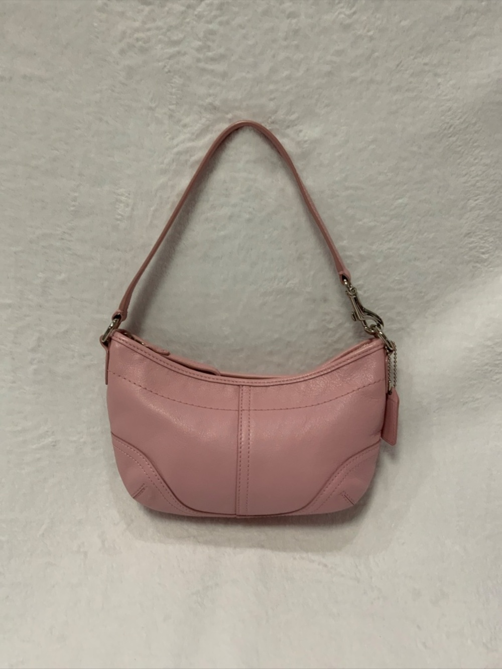 Vintage Coach Small Soho Light Pink Leather Shoulder Bag Purse Y2K, 4283 - Picture 3 of 11